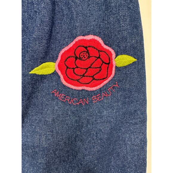 Anna Sui Vintage Embroidered Denim Jean Skirt Size 8 - Picture 4 of 10